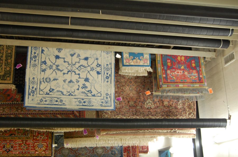 rugs hanging to dry 